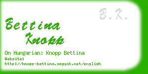 bettina knopp business card